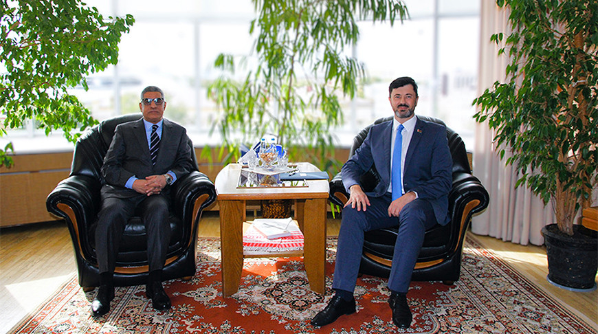 Rashed Hammad Al-Adwani and Sergei Lukashevich. Photo courtesy of the Belarusian Ministry of Foreign Affairs