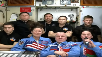 A photo of the Roscosmos video feed