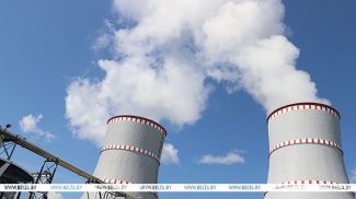 Cooling towers of the Belarusian nuclear power plant. An archive photo