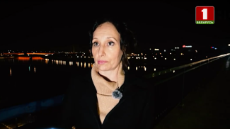 Ivana Zigon. A screenshot from Belarus One’s video