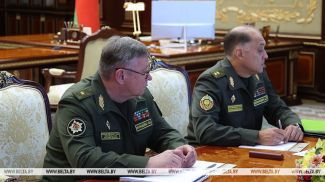 Chief of the General Staff of the Armed Forces of Belarus Pavel Muraveiko and State Secretary of the Security Council of Belarus Aleksandr Volfovich