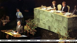 Aleksandr Lukashenko at the Millennium Summit at the UN HQ in 2000