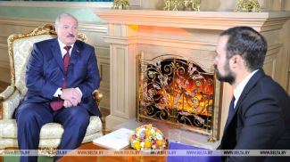 Aleksandr Lukashenko gives an interview to British mass media: the Independent newspaper and the TV channel BBC. 2012