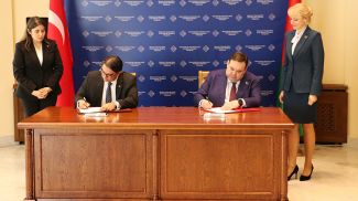 Güçlü Cem Işık and Yevgeny Shestakov. Photo courtesy of the Ministry of Foreign Affairs of Belarus