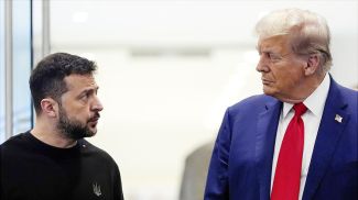 Vladimir Zelensky and Donald Trump