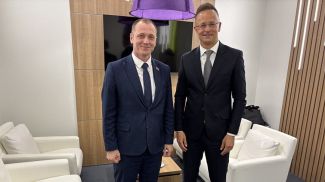 Denis Moroz and Péter Szijjártó. Photo of Belarus' Energy Ministry