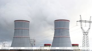 Cooling towers of the Belarusian nuclear power plant. An archive photo Cooling towers of the Belarusian nuclear power plant. An archive photo