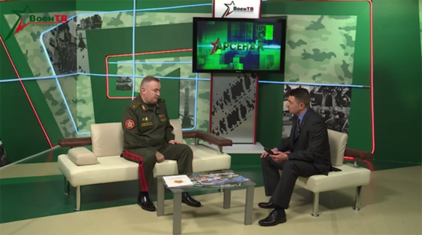 A screenshot from a video released by the Belarusian Defense Ministry's TV company  VoyenTV 