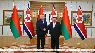 Aleksandr Lukashenko and Kim Jong Un