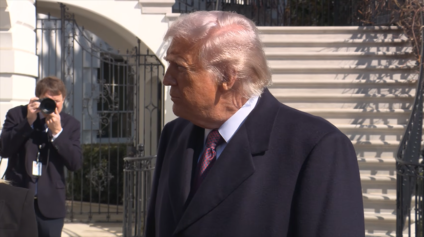 Donald Trump. Screenshot of the White House video