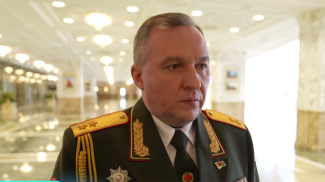 Screengrab of video by the Belarus 1 TV channel