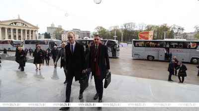  Delegates arrive for Belarusian People’s Congress
 
  