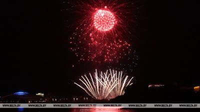 Fireworks display concludes Victory Day in Belarus