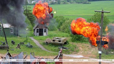 Reenactment of WWII offensive operation near Minsk