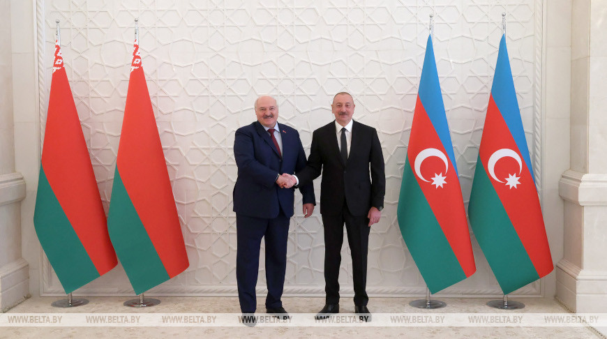 Lukashenko, Aliyev meeting in Zagulba Presidential Palace  