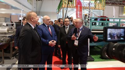 Lukashenko, Aliyev visit Caspian Agro