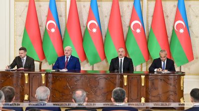 Package of documents signed following Lukashenko-Aliyev talks in Azerbaijan