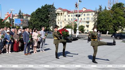 Ceremony in Victory Square to mark 50th anniversary of Minsk Hero City title