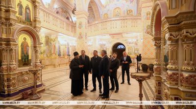 Russian parliamentary delegation visits All Saints Church in Minsk 
  
 