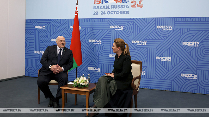 Lukashenko speaks to Rossiya TV channel on margins of BRICS summit