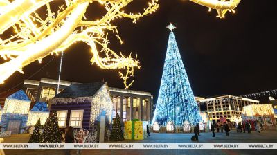 Christmas trees contest in Minsk