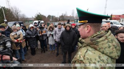 Foreign journalists visit Belarus-Ukraine border in Gomel District