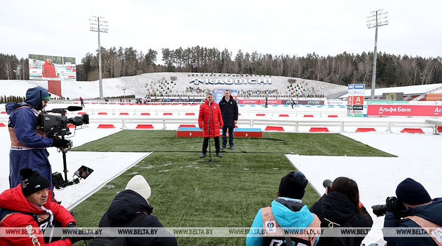 Ministers of sport of Belarus, Russia opened biathlon cup in Raubichi 