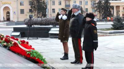 Flower ceremony to mark Defenders Day in Minsk