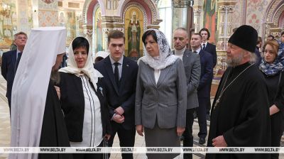 Republika Srpska delegation visits All Saints Church in Minsk