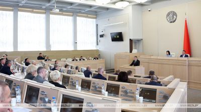 Belarusian upper house of parliament in session