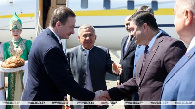 Belarus' government delegation arrives in Russia’s Tatarstan