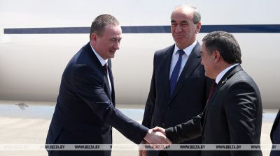 Belarusian PM touches down in Dushanbe 