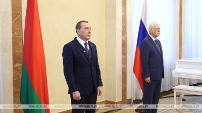 Snopkov attends reception at Russian Embassy in Minsk