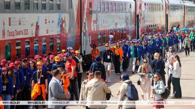 Train Memory arrives in Grodno