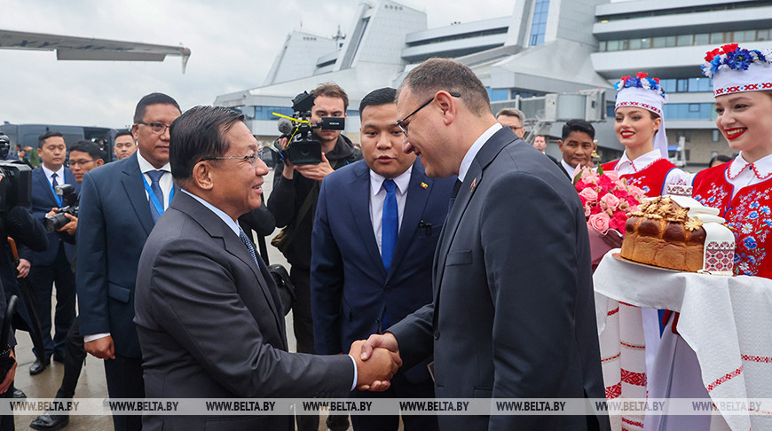 Myanmar PM arrives in Belarus on working visit Myanmar PM arrives in Belarus on working visit