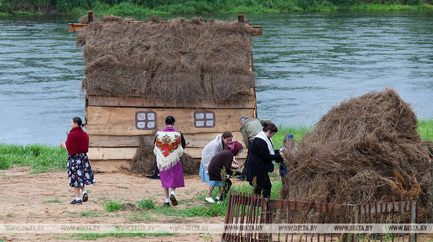 War battle re-enactment in Shklov