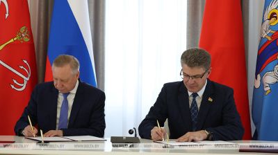 Minsk, St. Petersburg sign cooperation plan until 2030