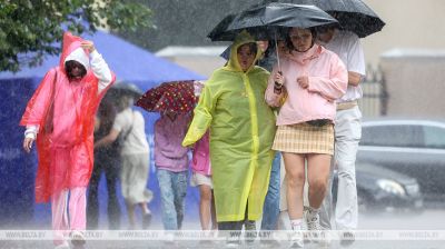Heavy rain in Minsk
