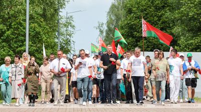 Belarus-Russia Victory March arrives in Dubrovno District  