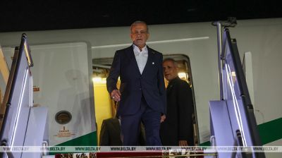 Iranian president touches down in Minsk 