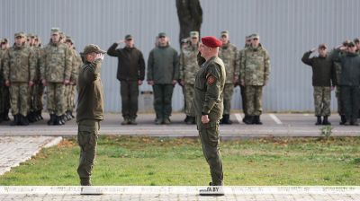 Banner farewell ceremony for internal troops servicemen 