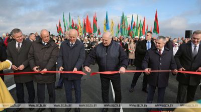Lukashenko inaugurates bridge over Pripyat River in Mozyr