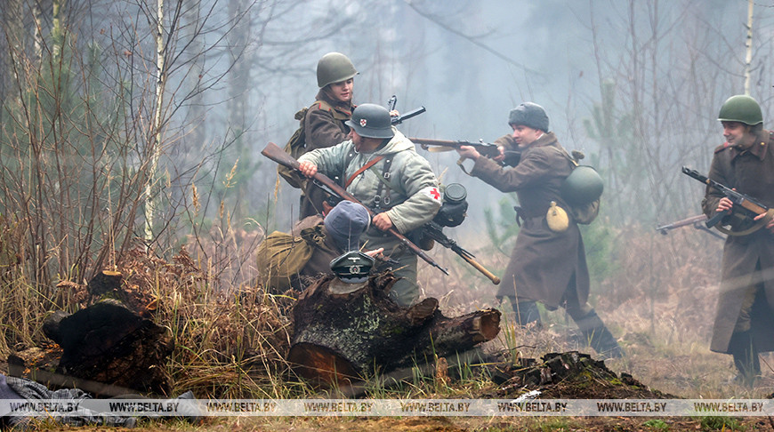 WW2 battle reenactment in Gomel
  
 