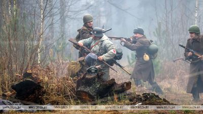 WW2 battle reenactment in Gomel
  
 