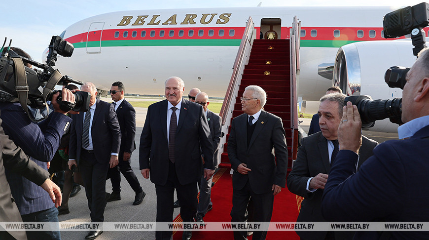 Belarusian president touches down in Algeria 