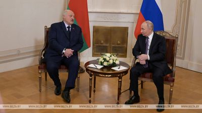 Lukashenko, Putin meet in St. Petersburg