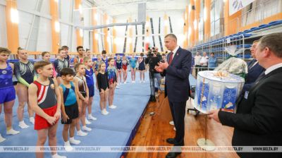 Krutoi visits trampoline gymnastics center in Vitebsk 