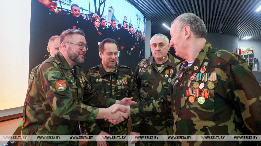 Meeting of internationalist soldiers in Mogilev District 
  
 