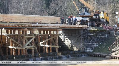 Repair works on Dombrovka sluice on Augustow Canal 90% complete