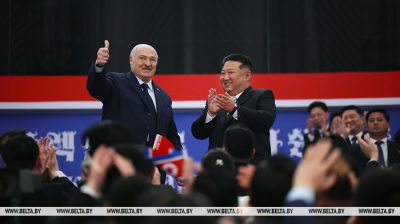 Belarusian president attends official reception hosted by Kim Jong Un